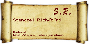 Stenczel Richárd névjegykártya